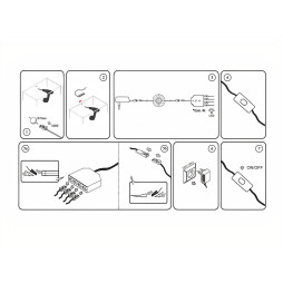 Комплект светодиодных светильников LEDUA для подсветки мебельных полок 3шт 220В 2,16Вт IP20 6000К