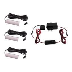 Комплект светодиодных светильников LEDUA для подсветки мебельных полок 3шт 220В 2,16Вт IP20 Синий