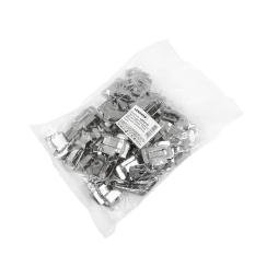 Скрепка для бандажной ленты шириной 19мм LMA2752 нержавеющая сталь (уп.50шт) Лемансо