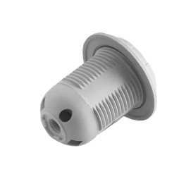 Патрон Е27 пластиковый, резьба + кольцо белый