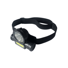 Ліхтар налобний з USB зарядкою LED+COB (пластик)
