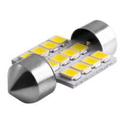 Светодиодная автолампа C5W SV8.5 12В 31мм SMD3528-12led белый