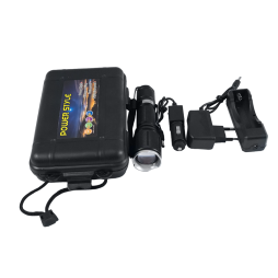 Ліхтар аккумуляторний 1860-T6,1x18650, зар.пристрій 220V, прикурювач