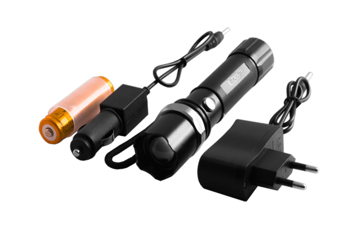 Ліхтар T8626/Т2626-T6,1х18650/3хААА,З/У 220V/12V,zoom,Box Police