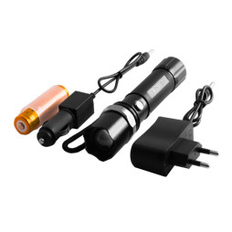Ліхтар T8626/Т2626-T6,1х18650/3хААА,З/У 220V/12V,zoom,Box Police