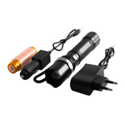 Ліхтар T8626/2626-XPE,1х18650/3хААА,З/У 220V/12V,zoom,Box Police