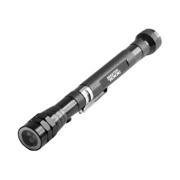 Ліхтарик Master-Tool 94-0820  магнітний телескопічний,175 мм - 582 мм, два магніти, 3 х LED