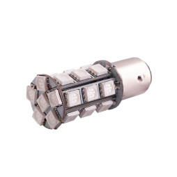 Світлодіодна авто лампа T25-5050-24SMD 1157 жовтий 12V LEDUA