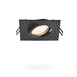 Светильник VIDEX под лампу GU10 врезной Квадрат Черный VL-SPF08S-B