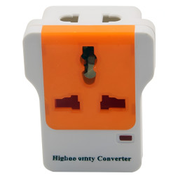 Переходник-адаптер Lemanso с индикатором белый + чёрный / LMA7301