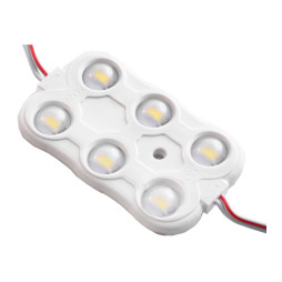 Світлодіодні модулі 2835-3*2smd 12V IP65 1,90w лінза білий (по 10шт пластина) LEDUA