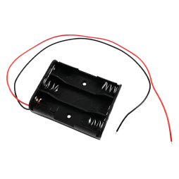 Корпус для трьох батарейок типу "АА", 46х58мм, з проводами (1-0965)
