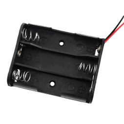 Корпус для трьох батарейок типу "АА", 46х58мм, з проводами (1-0965)