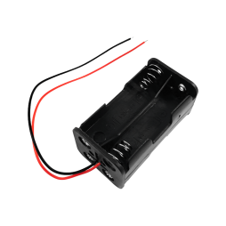 Корпус для чотирьох батарейок типу "АА", 20x20х51мм, з проводом 15см (1-0970)