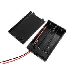 Корпус батарейок x3 "ААA" з кришкою і перемикачем ON-OFF, 62x36х16мм, провід (1-0981)