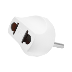 Перехідник мережевий універсальний, круглий, білий (2-0151W) TCOM