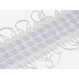 Світлодіодні модулі 3030-3smd 1.6W 220V IP65 білий #106 MTK (по 20шт пластина)