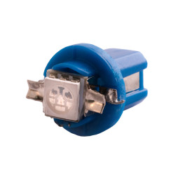 Світлодіодна авто лампа T5-B8.5-1smd-5050 LED синій 12V LEDUA