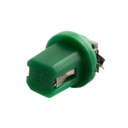 Світлодіодна авто лампа T5-B8.5-1smd-5050 LED зелений 12V LEDUA