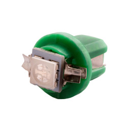 Світлодіодна авто лампа T5-B8.5-1smd-5050 LED зелений 12V LEDUA