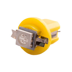 Світлодіодна авто лампа T5-B8.5-1smd-5050 LED жовтий 12V LEDUA