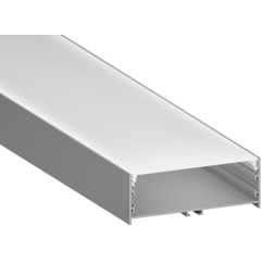 Профиль алюминиевый анодированный LEDUA АЛ-24 + рассеиватель для LED ленты накладной/подвесной 2 м