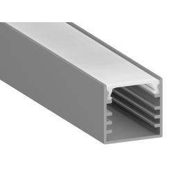 Профиль алюминиевый анодированный LEDUA АЛ-04-1 + рассеиватель для LED ленты накладной 2 м