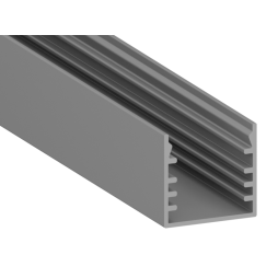 Профиль алюминиевый анодированный LEDUA АЛ-04-1 + рассеиватель для LED ленты накладной 2 м