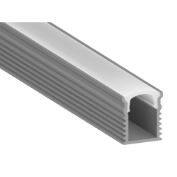 Профиль алюминиевый анодированный LEDUA АЛ-04-2 + рассеиватель для LED ленты накладной 2 м