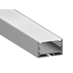 Профиль алюминиевый анодированный LEDUA АЛ-23-1 + рассеиватель для LED ленты накладной/подвесной 2 м