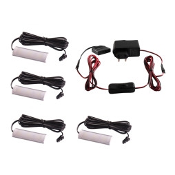 Комплект светодиодных светильников LEDUA для подсветки мебельных полок 4шт 220В 2,88Вт IP20 Синий