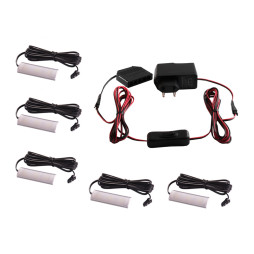 Комплект светодиодных светильников LEDUA для подсветки мебельных полок 5шт 220В 3,6Вт IP20 Синий