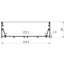 Алюмінієвий профіль для світлодіодної стрічки АЛ-100 3 метра анодований підвісний/накладний LEDUA