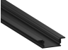 Профиль алюминиевый LEDUA АЛ-01-1 + черный рассеиватель для LED ленты врезной 2 м Черный