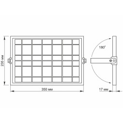 Прожектор светодиодный Videx VL-FSO2-505 с солнечной панелью 50 W 1000 Lm 5000 K