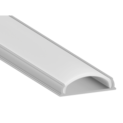 Алюмінієвий профіль для світлодіодної стрічки АЛ-61 (65грам) 2 метра анодований гнучкий накладний LEDUA