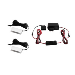 Комплект светодиодных клипс алюминиевых LEDUA для подсветки стеклянных полок 2шт 220В белый