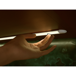 Світильник світлодіодний меблевий врізний Альфа Майстер 400мм 12V 4500К білий корпус (На дотик) LEDUA