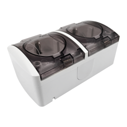 Розетка накладна 2-а з заземленням+прозорі кришки Магнолія біла LMR2008 Лємансо