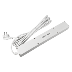 Подовжувач 6 гнізда 5м з заземленням захист від дітей LMK052 Лємансо