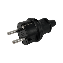 Вилка с заземлением каучуковая Lemanso LMA056 16A