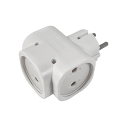 Трійник без заземлення білий LMA038 Лємансо