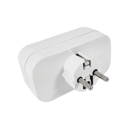 Двійник з заземленням білий LMA023 Лємансо