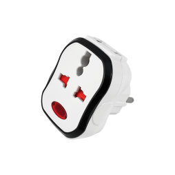 Перехідник - адаптер з індикатором білий LMA323 Лємансо