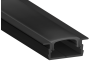 Профиль алюминиевый LEDUA АЛ-01-1 + черный рассеиватель для LED ленты врезной 1 м Черный