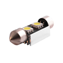 Светодиодная автолампа C5W SV8.5 с обманкой 12В 31мм SMD5050-2led белый