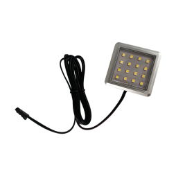 LED светильник 12В 2Вт кабель 2.9м MINI AMP квадратный 60х60 мм Синий