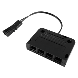 Розподільча коробка 4 отвори, чорна, 100mm 22AWG  міні мама LEDUA