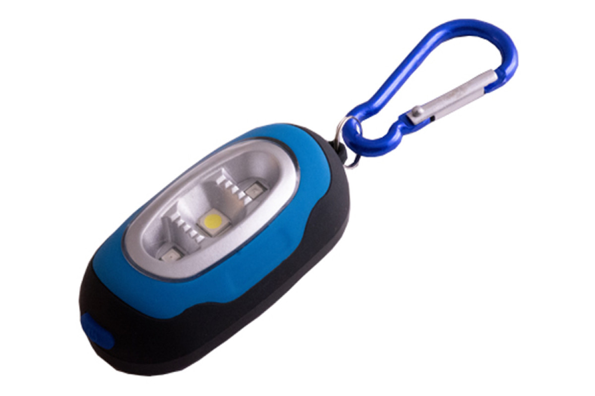 Ліхтар брелок 5821-1COB(белый)+2LED(красный), магніт 2xCR2032 без гарантії