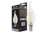Світлодіодна лампа Feron Filament LB-69 4Вт E14 2700K свічка на вітрі
